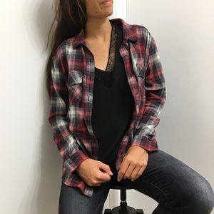 Treasure & Bond Black and Red Flannel